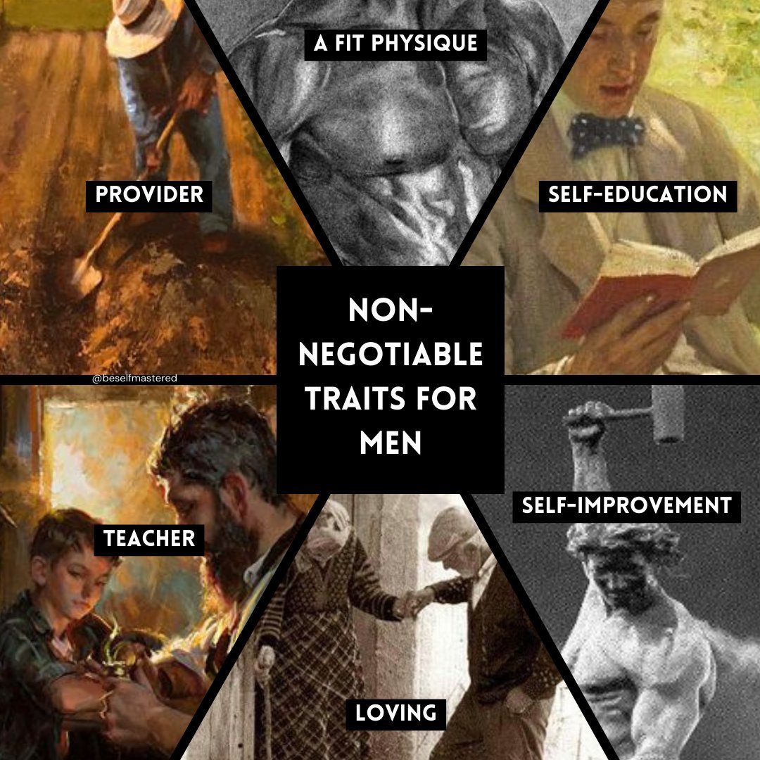 TheConquerMM's tweet photo. 6 non-negotiable traits for men: https://t.co/Q9sRy2ekH8