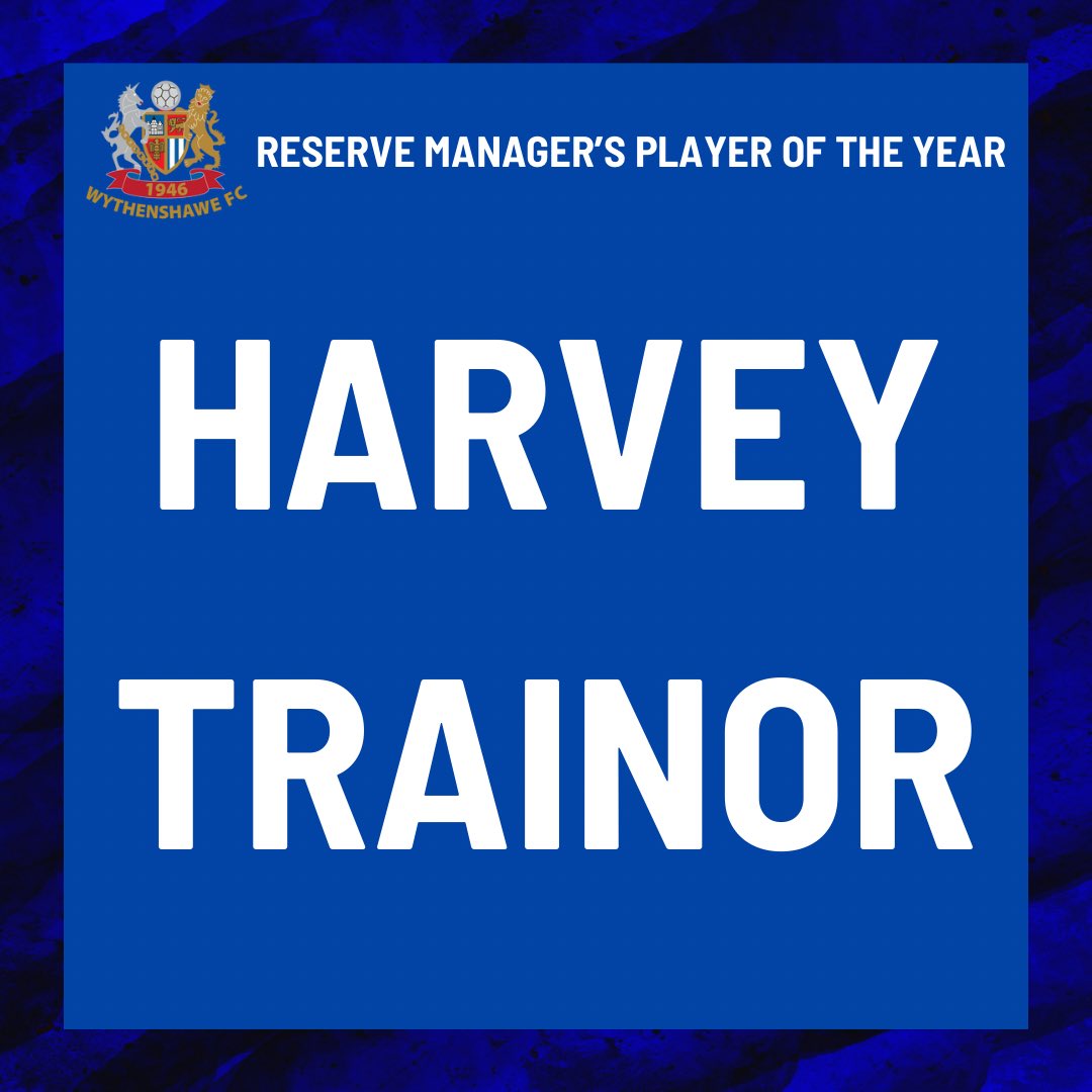 Our Reserve Manager’s Player of the Season is Harvey Trainor 🏆 #UpTheAmmies 🔵⚪️