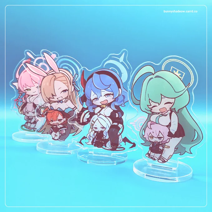 Remaining stock of my Blue Archive yuri standees! there is not a lot of stock left for hina/ako and yume/hoshino ones!DIRECT   