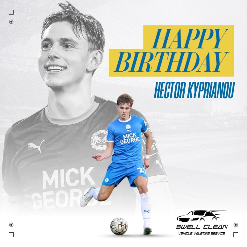 🎂🎆 Happy 23rd Birthday to our number 2️⃣2️⃣ Hector Kyprianou! Have a great day @hectorkyp 👊 Birthday wishes brought to you by @swell_clean. #pufc