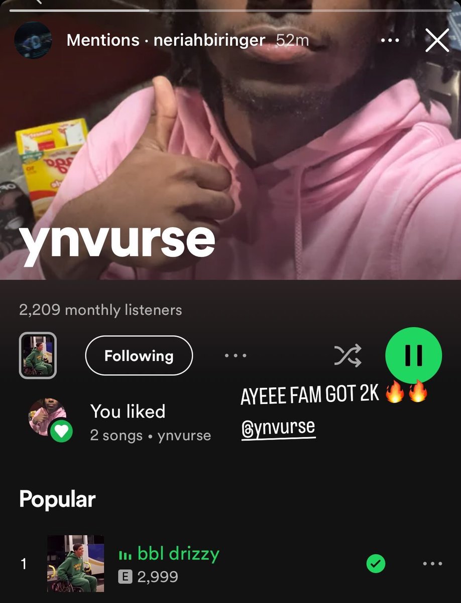 AYO 2.2K LISTENERS ?? yall keep me more up to date than i keep myself 😭 love you guys