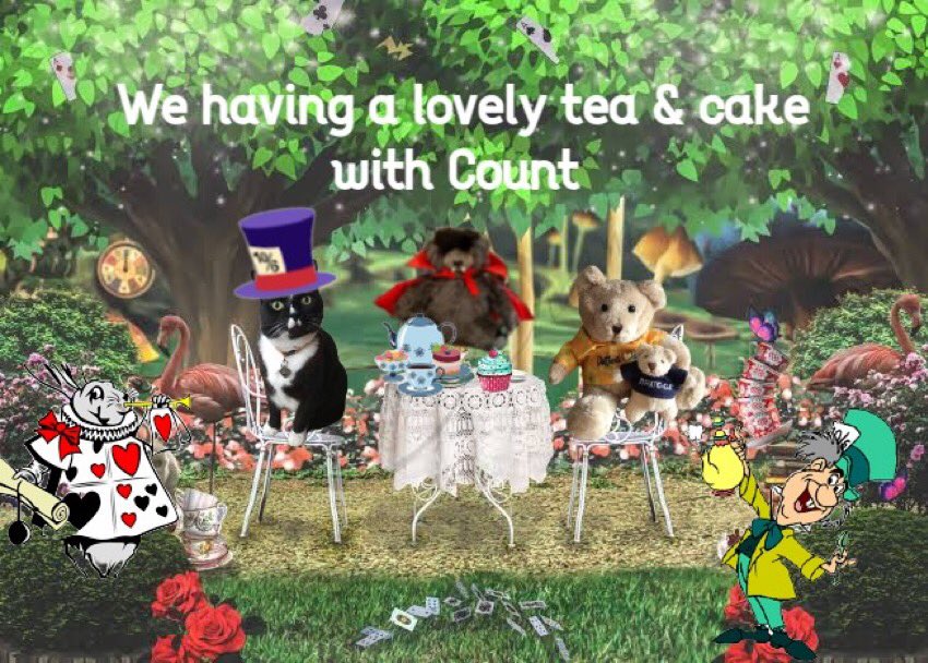 Hello 👋 everyone #Furrytails Dougal and Brugge bears 🐻, my brofurs, are having tea 🫖 with Count @Deadlysecret007 , our fren. Will you join us ?