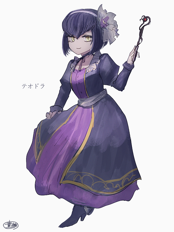 「テオドラ(一次創作)だいぶ大昔から細々と描いてるキャラなんだけど定期的に衣装がか」|童夢のイラスト