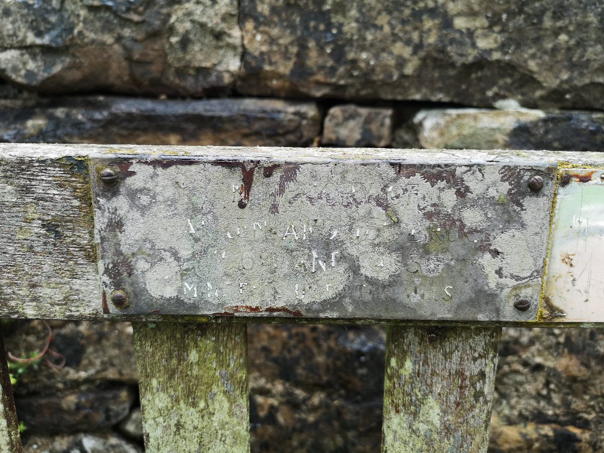 This Bench in Hawes is where @MyFaveBench started. We would sit and eat our Fish & Chips on this Bench and the plaque on the back would read 'I lift my eyes to the hills' The words may be fading but my love for this Bench is always strong 💕 #BenchLove #Hawes #pewswithviews