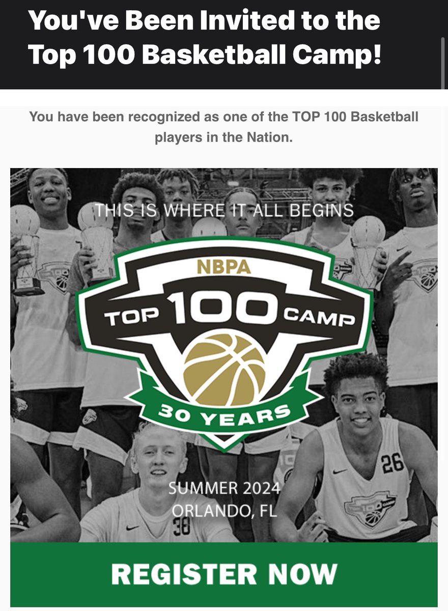 i’m very grateful to be invited to the @Top100Camp Thank you @TheNBPA