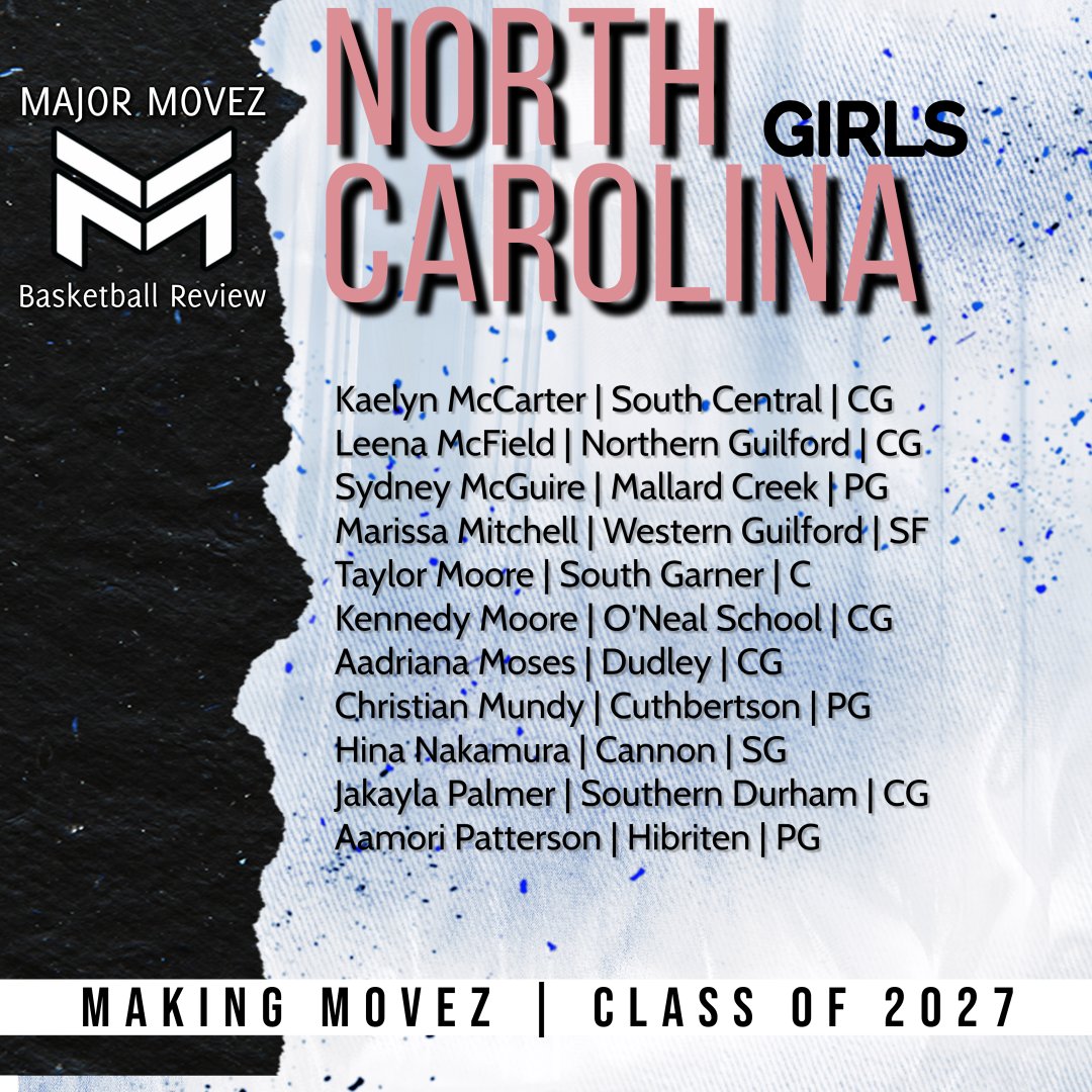 #MMBR North Carolina Girls | Class of 2027 @MajorMovezMedia @MajorMovezTV The Breakdown: Travel Season 2024 @KaelynMccarter @leenaM2027 @sydneymcguire27 @kennedymoore22 @HinaRNakamura @ChristiangMundy @PattersonAamor4