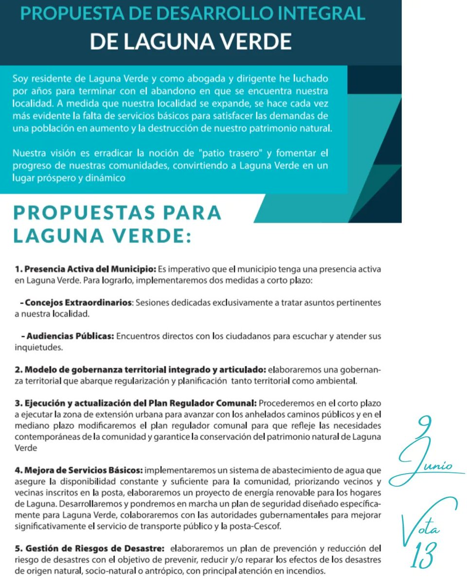 consuelorequena's tweet photo. Soy residente de Laguna Verde, abogada y dirigente. 
He luchado por años para terminar con el abandono en que se encuentra nuestra comuna, y por eso decidimos sumarnos a éste proceso ✨ Porque todas las localidades y cerros son parte de la comuna ✨
#ConLaFuerzaDeLaComunidad https://t.co/8LYCW51fI3