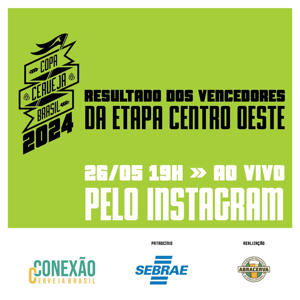 Hoje anunciaremos as cervejas medalhistas da etapa Centro Oeste da Copa Cerveja Brasil no Instagram @abracervaoficial às 19h

Este é um concurso independente de cervejas artesanais realizado pela ABRACERVA e faz parte do projeto @conexaocervejabrasil com patrocínio do <a href="/sebrae/">Sebrae</a>