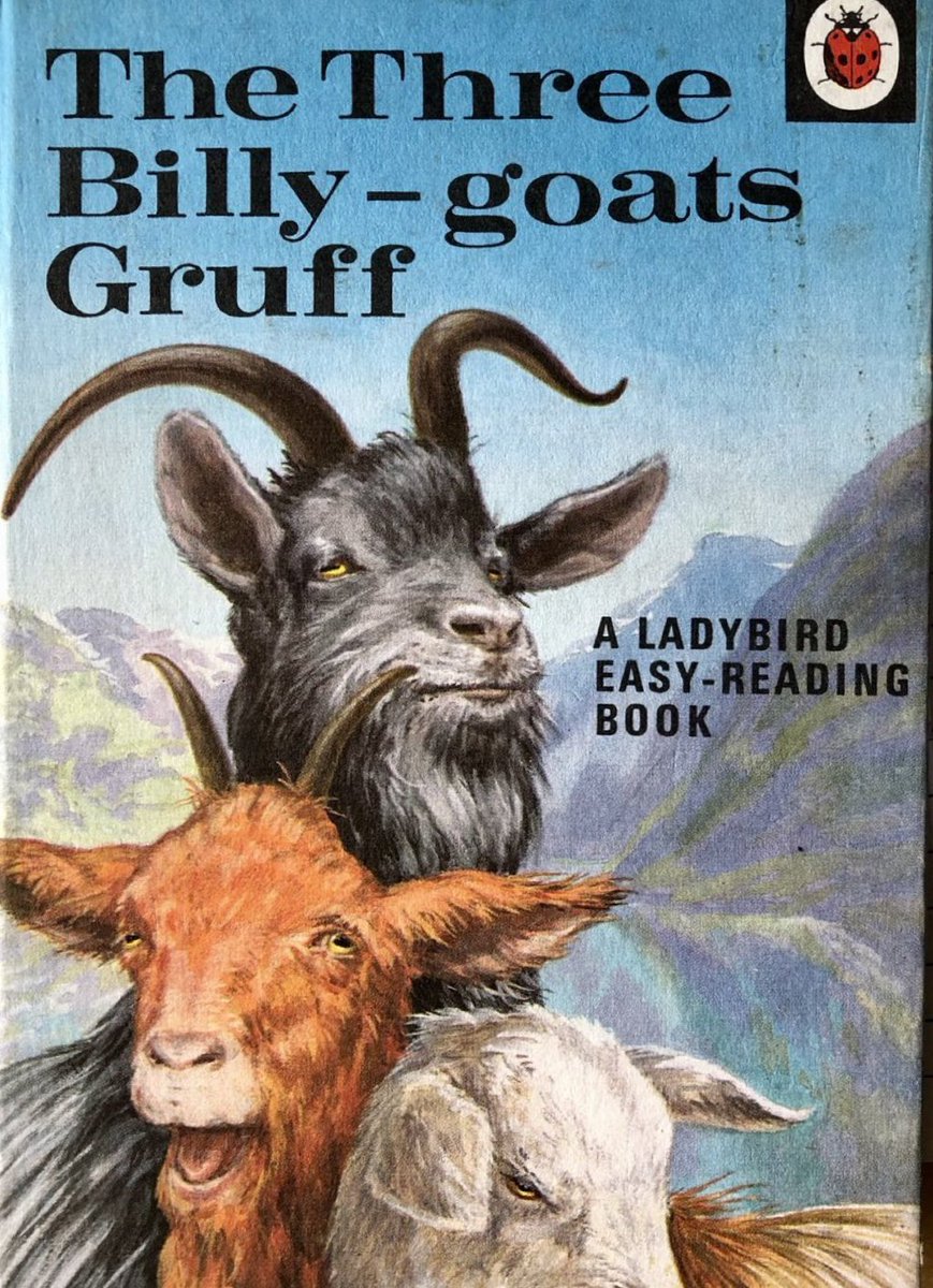 Ladybird book in the spotlight. 

The Three Billy Goats Gruff
Artist: Robert Lumley (1968)