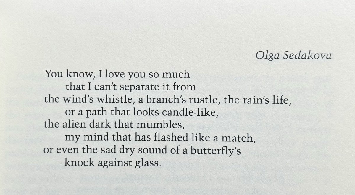 TomSnarsky's tweet photo. Olga Sedakova, tr. Andrew Wachtel https://t.co/IY0YVCJXLv
