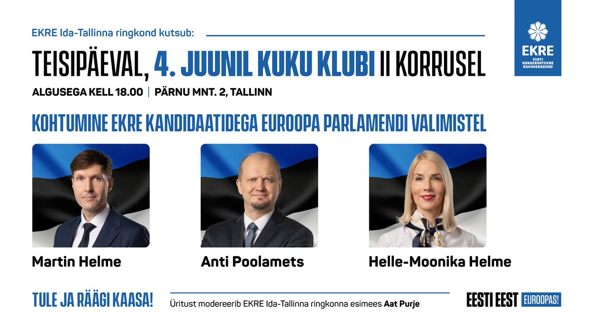 Eesti Konservatiivne Rahvaerakond (@ekrahvaerakond) on Twitter photo 
