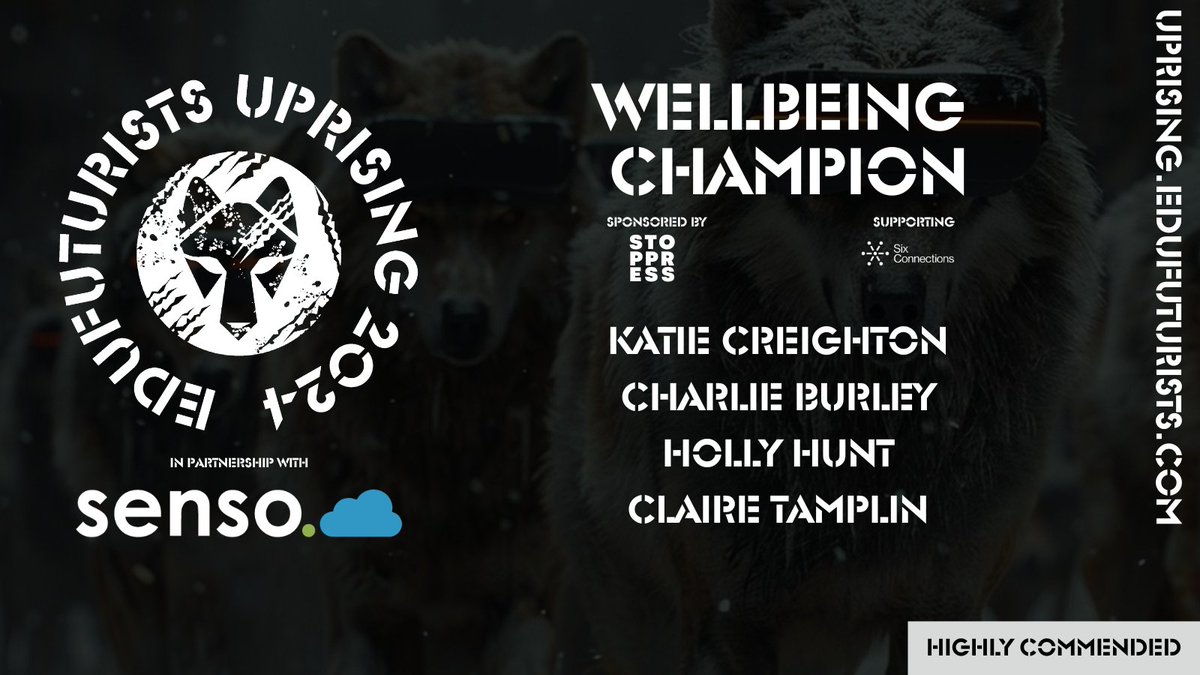 Edufuturists (@edufuturists) on Twitter photo Here are the highly commended entrants for Wellbeing Champion sponsored by <a href="/stoppressco/">StopPress</a> supporting <a href="/PoweredByMates/">Six Connections</a>
Katie Creighton
<a href="/teachershealth_/">Charlie Burley • The Teachers' Health Coach</a>
<a href="/HollyHuntProf/">Holly Hunt</a>
Claire Tamplin
#Uprising2024
Vote for your winner at: forms.gle/yHwv7taUhcAYx7… Here are the highly commended entrants for Wellbeing Champion sponsored by <a href="/stoppressco/">StopPress</a> supporting <a href="/PoweredByMates/">Six Connections</a>
Katie Creighton
<a href="/teachershealth_/">Charlie Burley • The Teachers' Health Coach</a>
<a href="/HollyHuntProf/">Holly Hunt</a>
Claire Tamplin
#Uprising2024
Vote for your winner at: forms.gle/yHwv7taUhcAYx7…