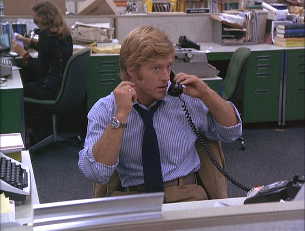 All the President's Men rules cause it's like 'Bob Woodward, as appreciation for taking down the President of the United States we're going to make you HOT.'