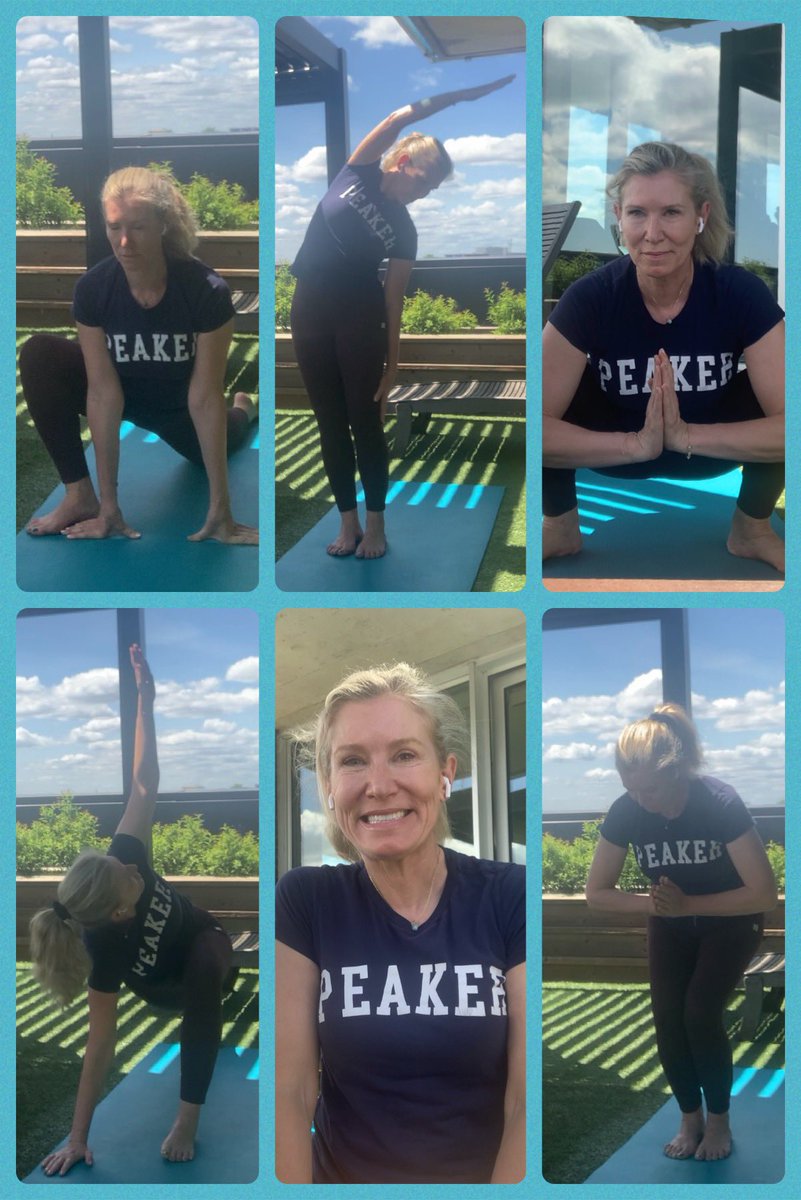 Outdoor yoga season is the best season! ☀️🧘‍♂️ @MyPeakChallenge @YogaPeakers @MountainPeakers @fitmooney