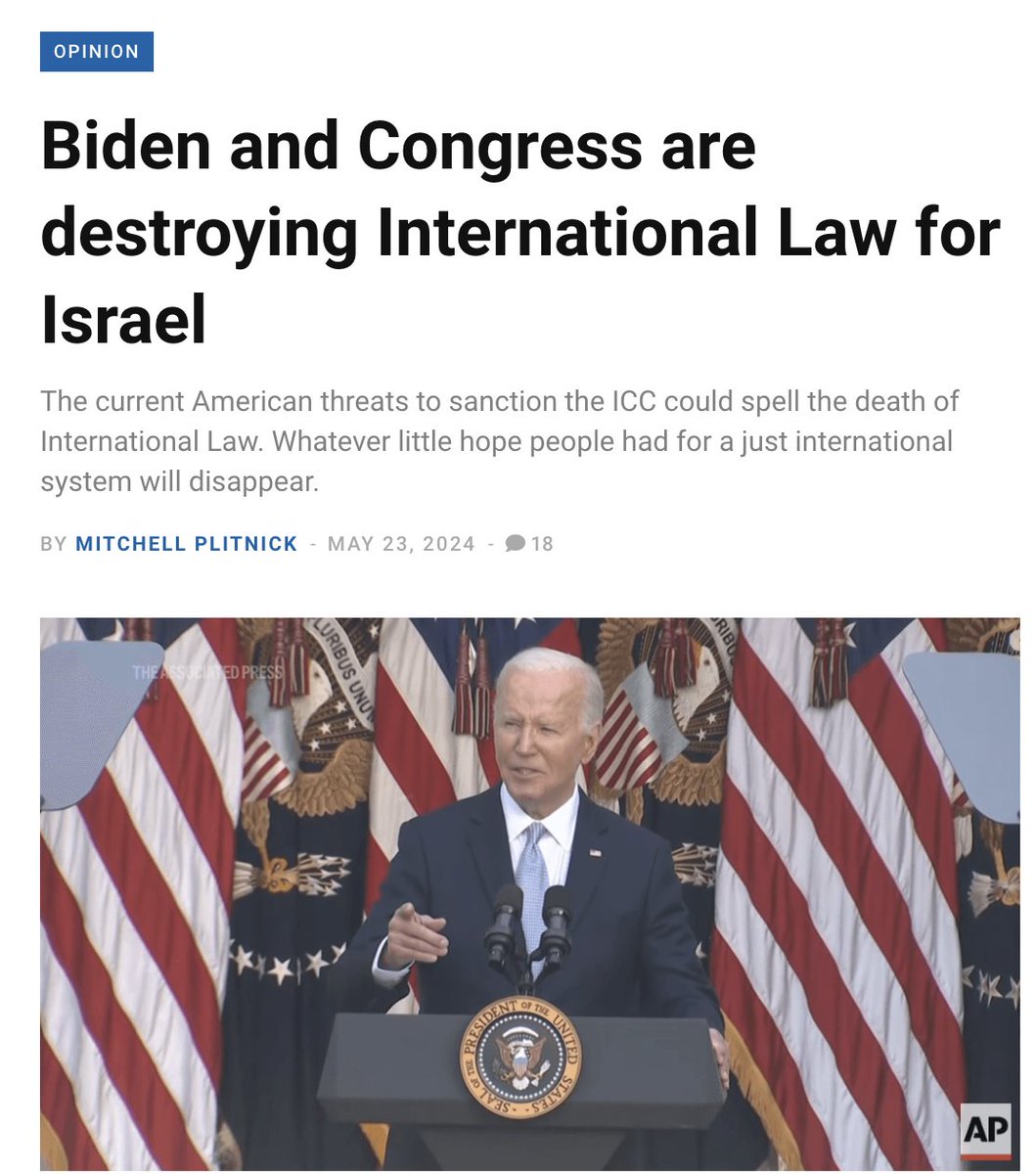 Biden went from 'we follow the rules' to 'the rules don't apply to us' the second the ICC called his bluff.