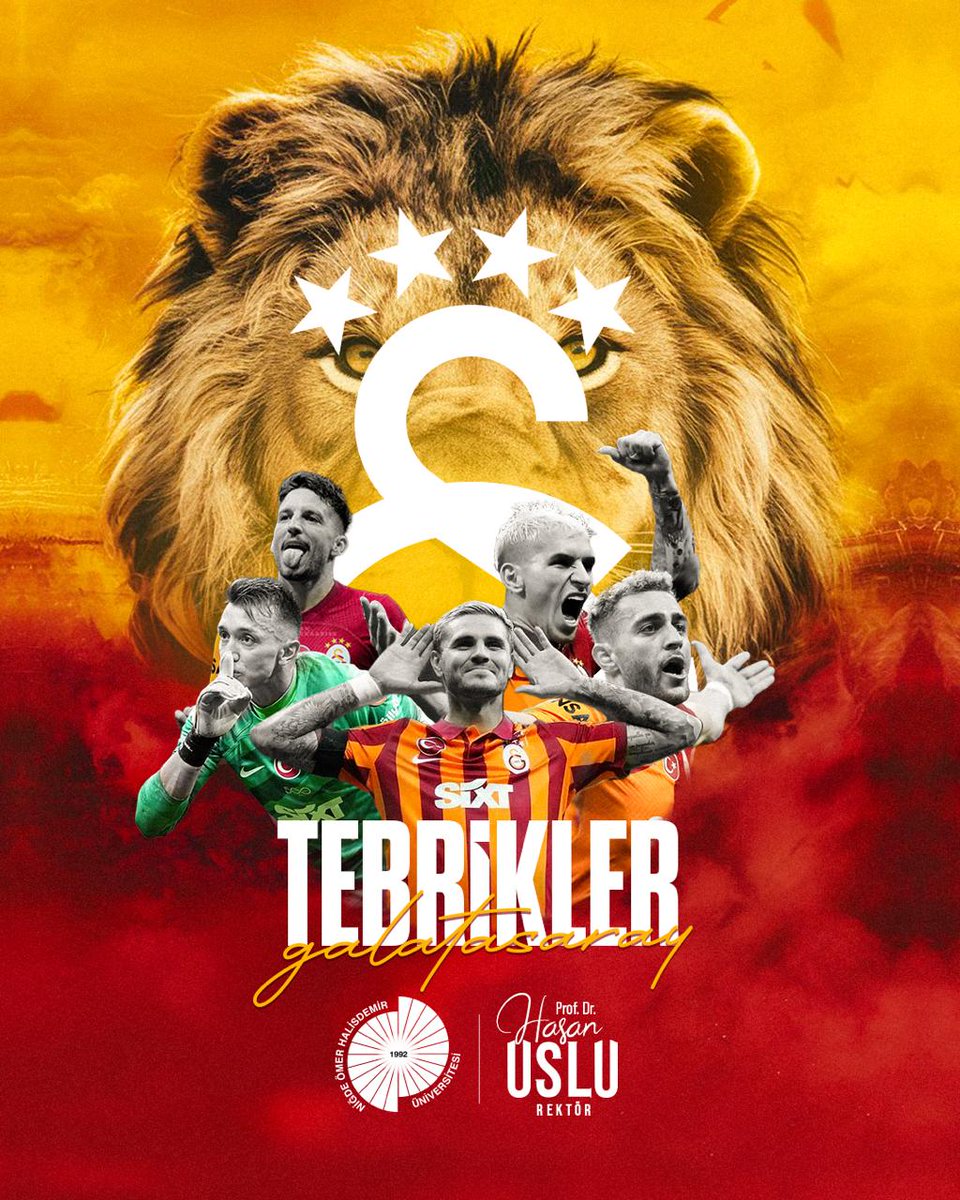 Trendyol Süper Lig 2023-2024 Sezonu Şampiyonu olan @GalatasaraySK Kulübünü, taraftarını ve tüm Galatasaray camiasını tebrik ederim.👏 Ne demiştik; Mayıs'lar bizimdir! 🏆🦁💛♥️