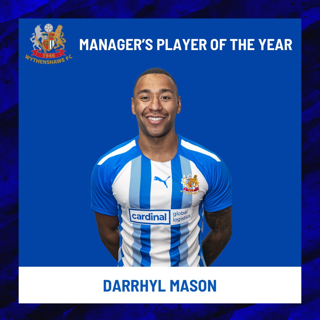 Our first team Manager’s Player of the Year is Darrhyl Mason 🏆 #UpTheAmmies 🔵⚪️