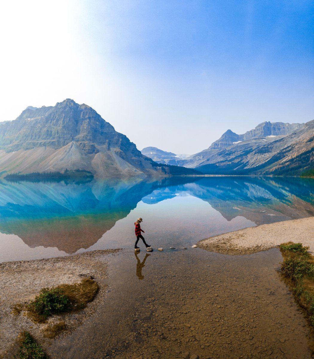 Photo of the Day: Floor is lava, or gatorade in this case 💎 Snapped by #GoProFamily member Kyle Wicks with 27MP on #GoProHERO12 Black. #GoPro #GoProTravel #Reflection #Banff #Alberta #Rockies