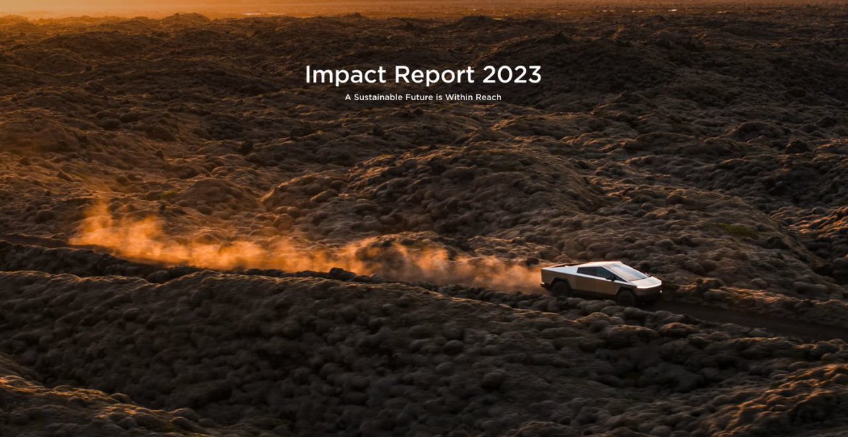 🔴  $TSLA publicó su informe anual de impacto 2023.

Desacreditan cualquier bulo (ridículo) sobre el coche eléctrico con DATOS.

¡Son 160 PÁGINAS de informe! 😢

Te RESUMO lo más importante en solo 2 MINUTOS.

Hilo 🧵