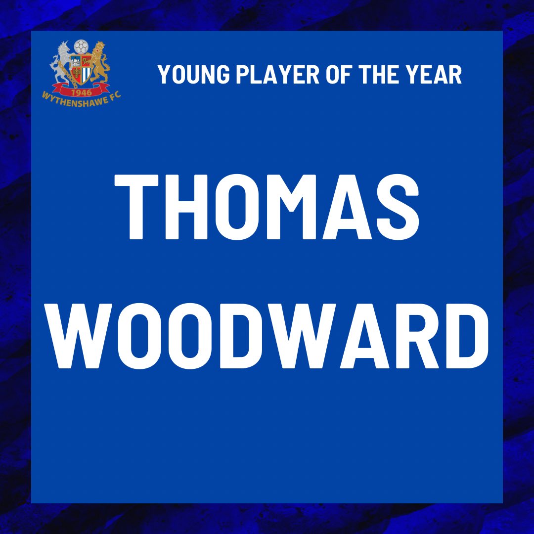 Our Young Player of the Year is Thomas Woodward 🏆 #UpTheAmmies 🔵⚪️