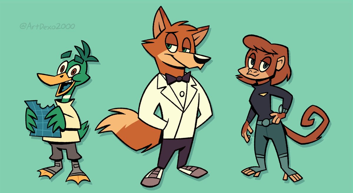 ArtDexo2000's tweet image. Spy Corps' finest
Spy Fox, Monkey Penny, and Professor Quack 🦊🐒🦆