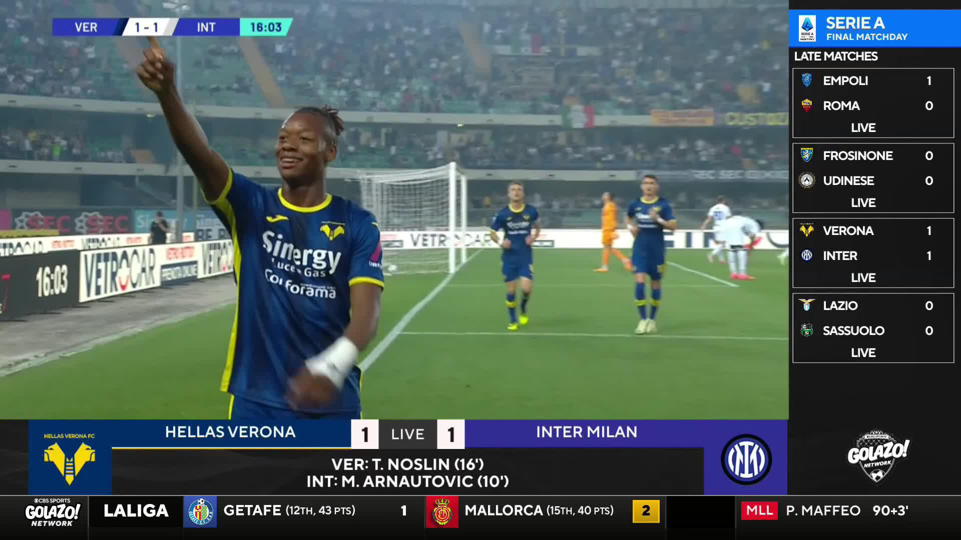 Hellas Verona level it against Scudetto champions Inter 👀