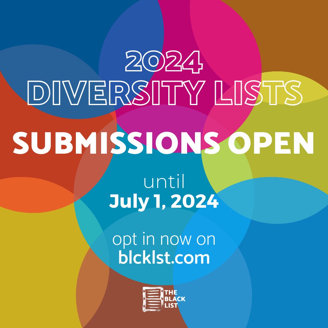 Want to share YOUR story with Hollywood? 

Submissions are now OPEN for the @GLAAD List, the <a href="/CAPEUSA/">CAPE—Coalition of Asian Pacifics in Entertainment</a> List, the Latine List, the Muslim List, the Disability List + a NEW diversity list, the Desi List! Make sure to submit your project by 7/1/24.

Info: blcklst.com/programs
