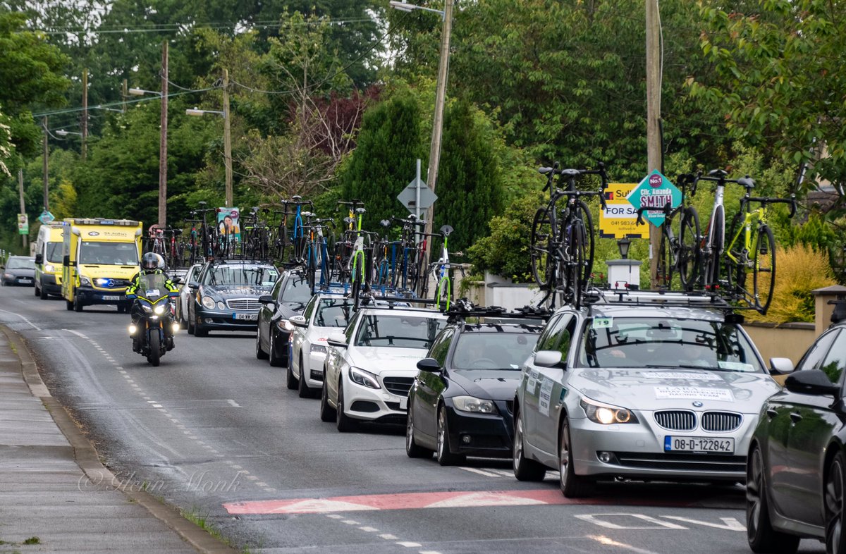 A special day for #Stamullen as #RAS24 passes through in memory of Gabriel Gaybo Howard #RasTailteann #eastmeath <a href="/rastailteann/">Rás Tailteann</a> <a href="/CyclingIreland/">Cycling Ireland</a> and local rider Sean Landers leads the way.