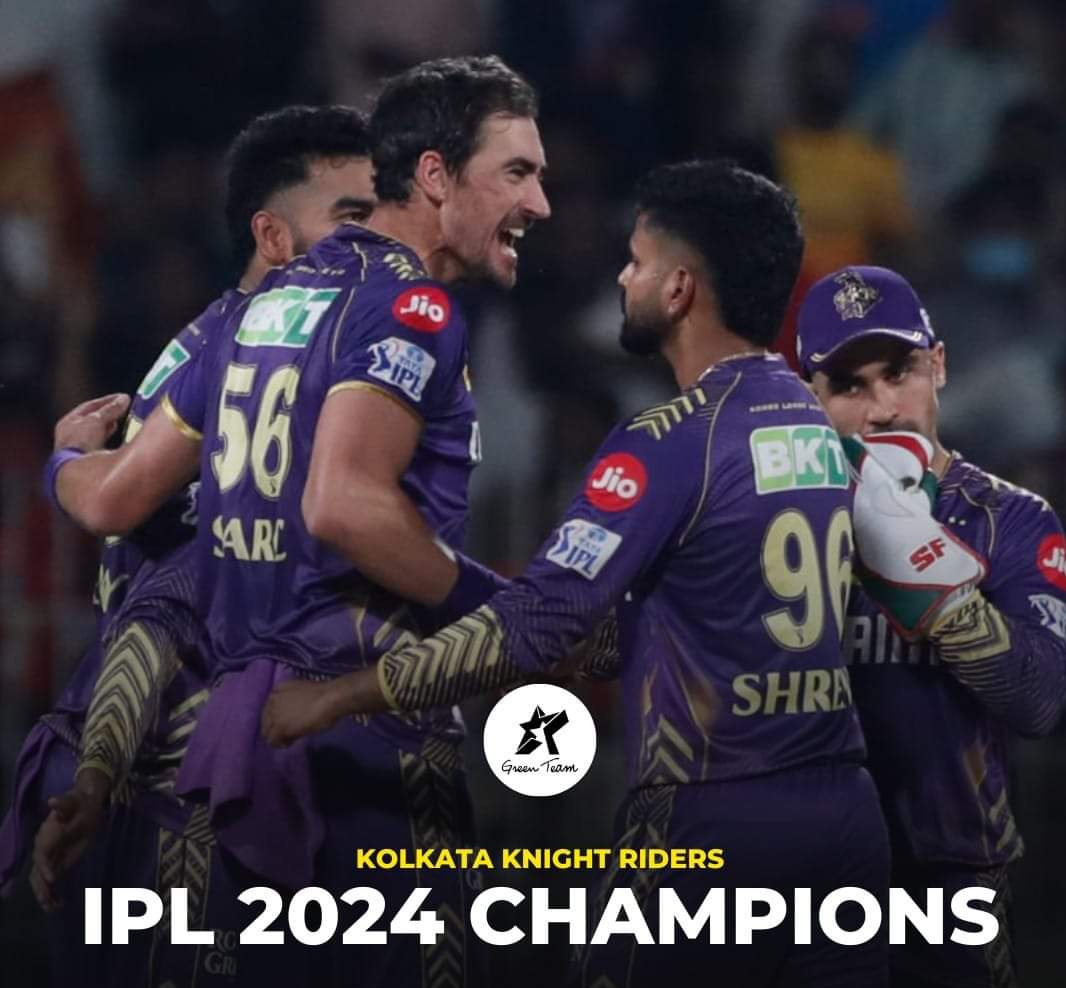 ahmaadsohrani's tweet photo. Kolkata Knight Riders wins the 2024 Indian Premier League. 🟣 🏆

This is Kolkata's third IPL title after winning in 2012 and 2014.

#TATAIPL | #Cricket | #GreenTeam | #OurGameOurPassion | #KhelKaJunoon https://t.co/2scgfxgTyB