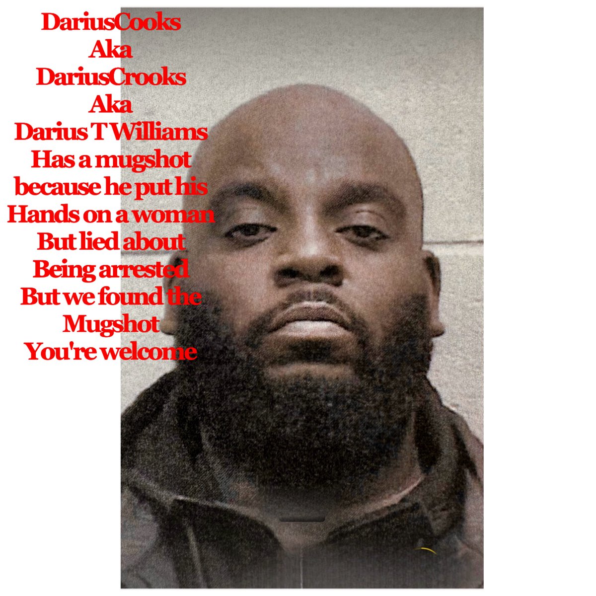 Y'all remember a couple of weeks ago when #DariusCooks dragged and embarrassed his “friend” with @KoilsByNature by releasing private text messages? Those tables turn don't they? No wonder  #dariuscrooks is pulling stunts for
sympathy. #arrested #scammer #assault