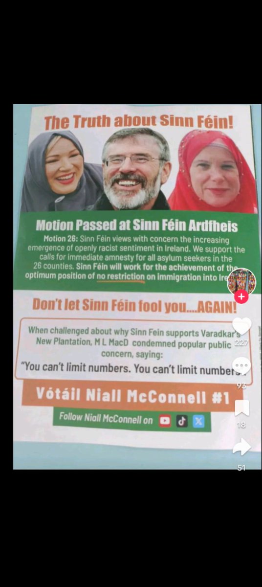 More faces than the town hall clock.... SF the party who's linked to Irish terrorism...