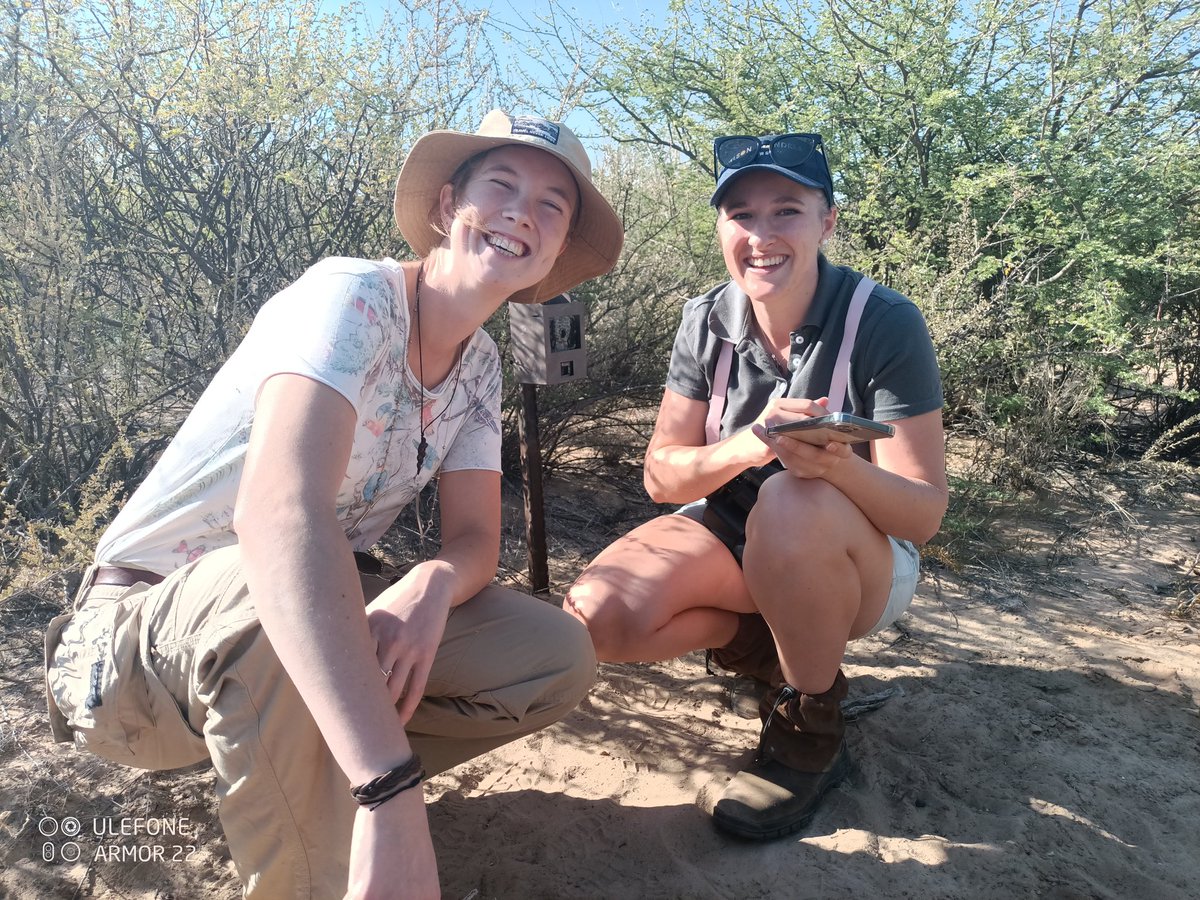 JanBuffel's tweet image. I spent some time with some of our @WildEcoLabNMU students in @TswaluFdn Tswalu Kalahari Reserve this past week. Elizabeth (PhD) and Marna (MSc) are working on large carnivores in this interesting ecosystem.