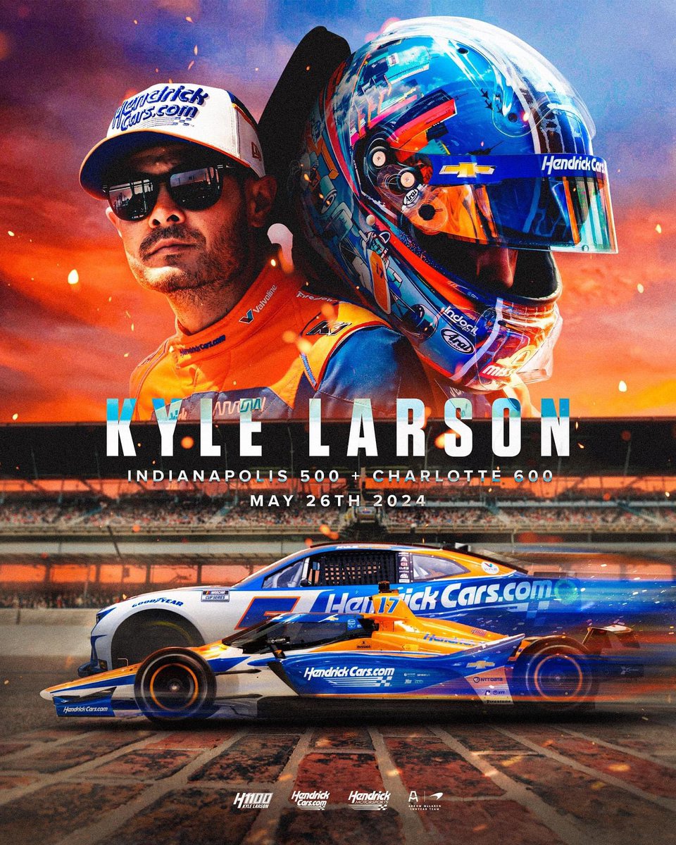 I guess we will all be flipping back and forth from @IndyCar on @NBC and @NASCARONFOX this evening #Nascar #Coke600 #Indy500 #KyleLarson
