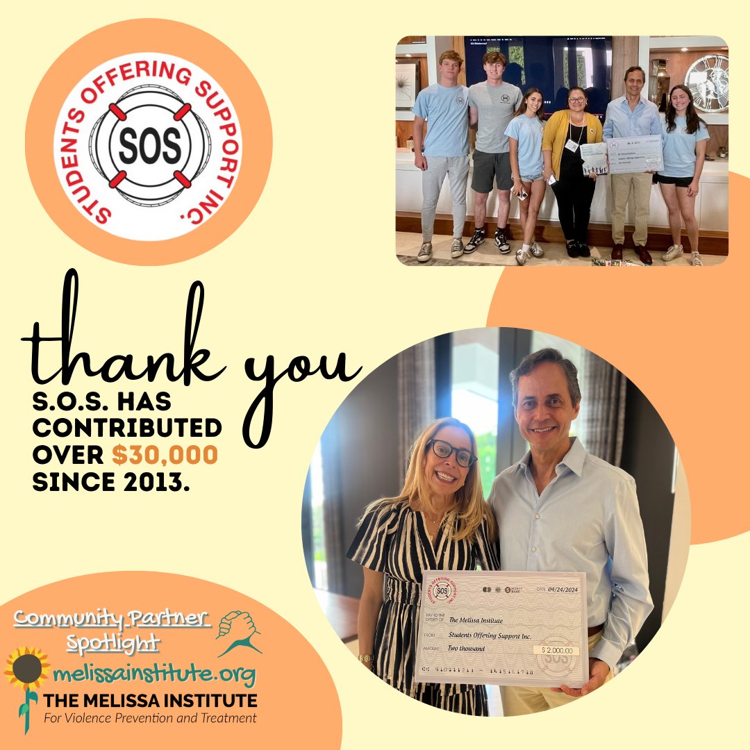 A BIG thank you to S.O.S. for their unwavering dedication since 2013! Through #BowlingoverBullying they have donated over $30,000 to TMI. These young leaders are paving the way for safer, happier, and healthier schools and communities. #YouthLeadership #CommunitySupport