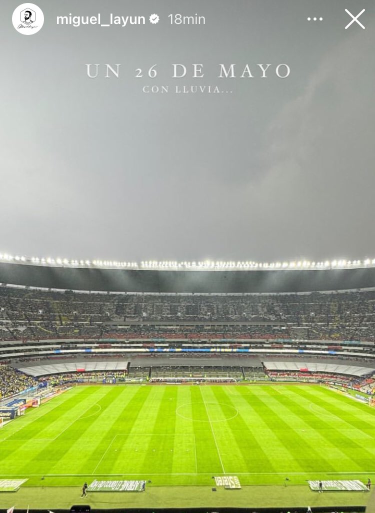 Layún como un 26 de mayo con lluvia 🦅
