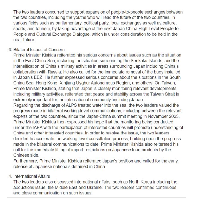 On May 26, PM KISHIDA, who is visiting Seoul in the Republic of Korea (ROK) to attend the Japan-China-ROK #TrilateralSummitMeeting, held a summit meeting with Mr. Li Qiang, Premier of the People’s Republic of #China.
Summary:👇