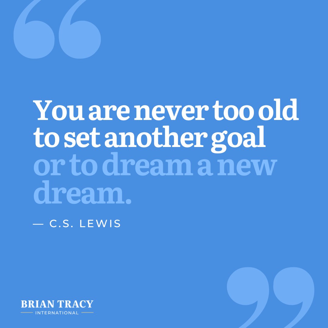 Whether you're in your twenties, forties, sixties, or beyond, there is always something new to aspire to, something fresh to pursue. For more inspiration, check out my recent blog: bit.ly/3QkaRVt #briantracy #CSlewis #quotes #inspirationalquotes #inspirationalquote