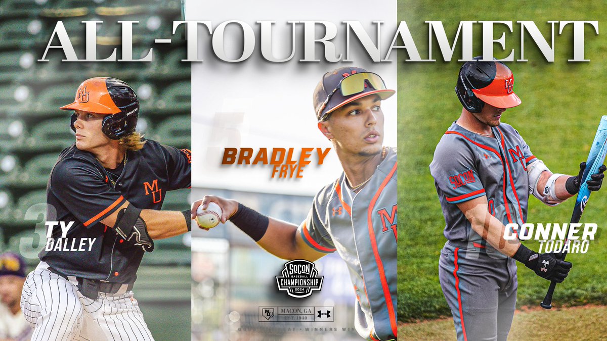 Congratulations to @TDalley11 , @BradleyFrye01 , & @ConnerTodaro on making All-SoCon Tournament Team📷! #GoodToGreat | #WinnersWin