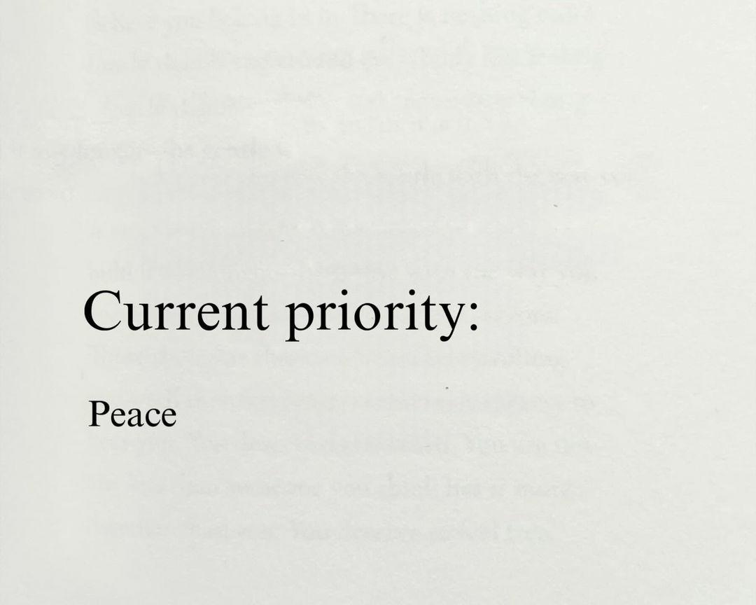 Current priority: