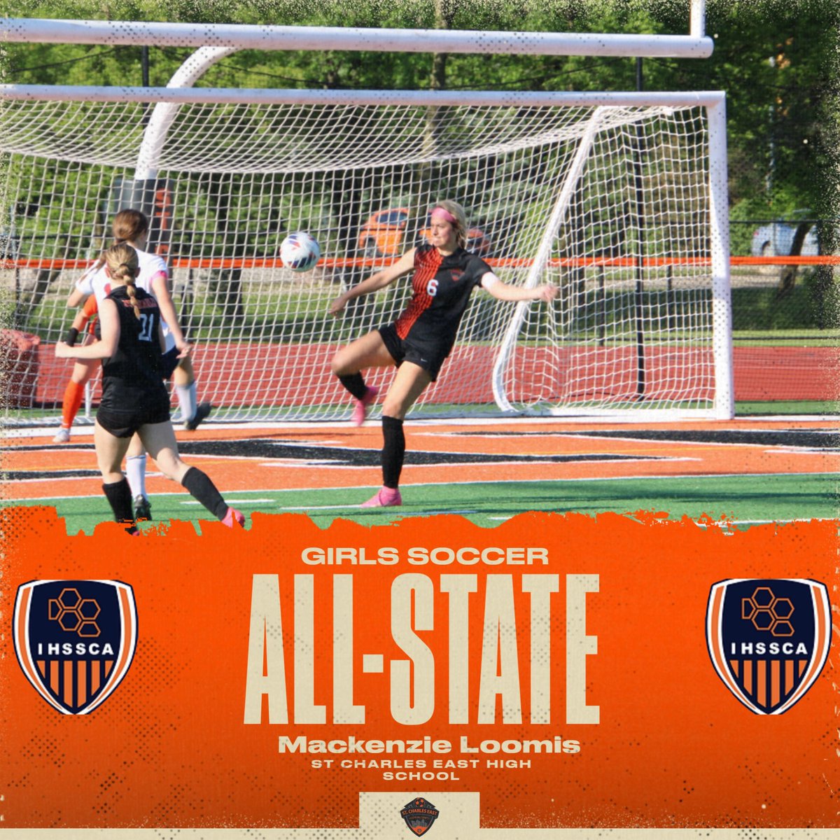 Congratulations to Mackenzie Loomis on earning All-State. Only the second Center Back since the schools splitting to earn this award. During her time at East she contributed to 61 shutouts, scored 18 goals and added 9 assists. ⚜️⚽️