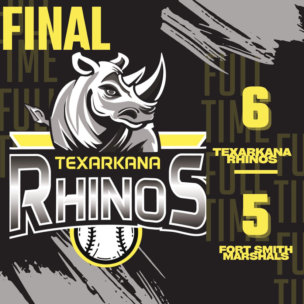 Rhinos Win! Our First in Team History! Kyle Dekerf’s 10th Inning double scored Lane Epperson and Landon Richey earned his first save on Saturday. Tough result today as the Marshals won 15-0 to take the series. Tune in on Tuesday, at 7:15 PM CT on Vewbie vs Abilene Flying Bison