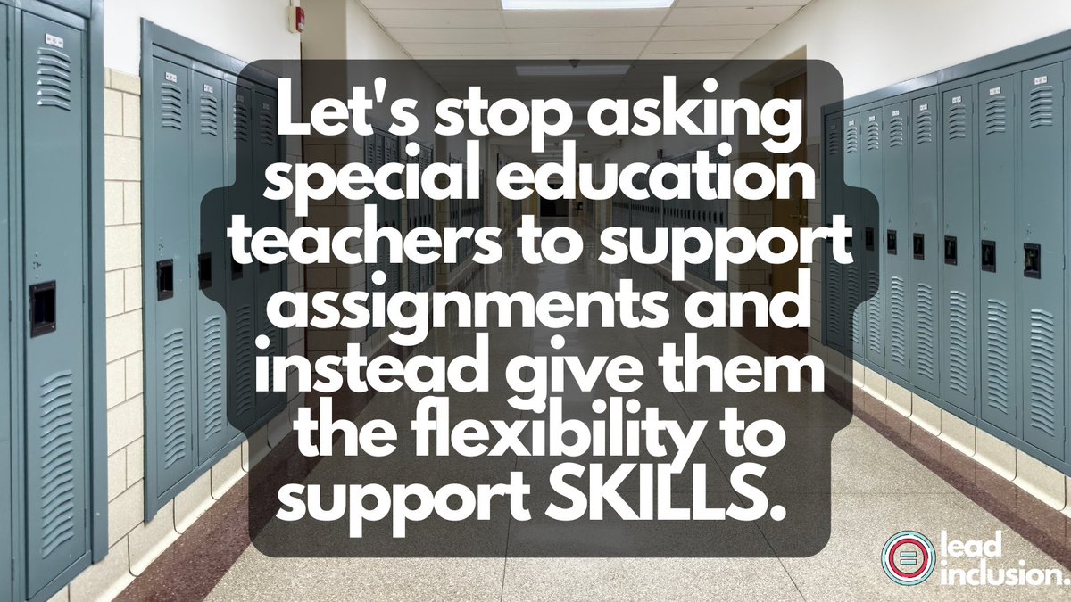 ❌ Let's stop asking special #education #teachers to support assignments and instead give them the flexibility to support SKILLS. ❌ #LeadInclusion #EdLeaders #UDL #Inclusion #UDLchat #TeacherTwitter