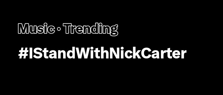 Our Boy @nickcarter is trending. Let's keep it going 💚🐊💚 
#IStandWithNickCarter #WeGotYou #WeGotYouNickCarter #IGotYou #FactsareFacts #TruthAlwaysComesToLight 
#NotACareInTheWorld