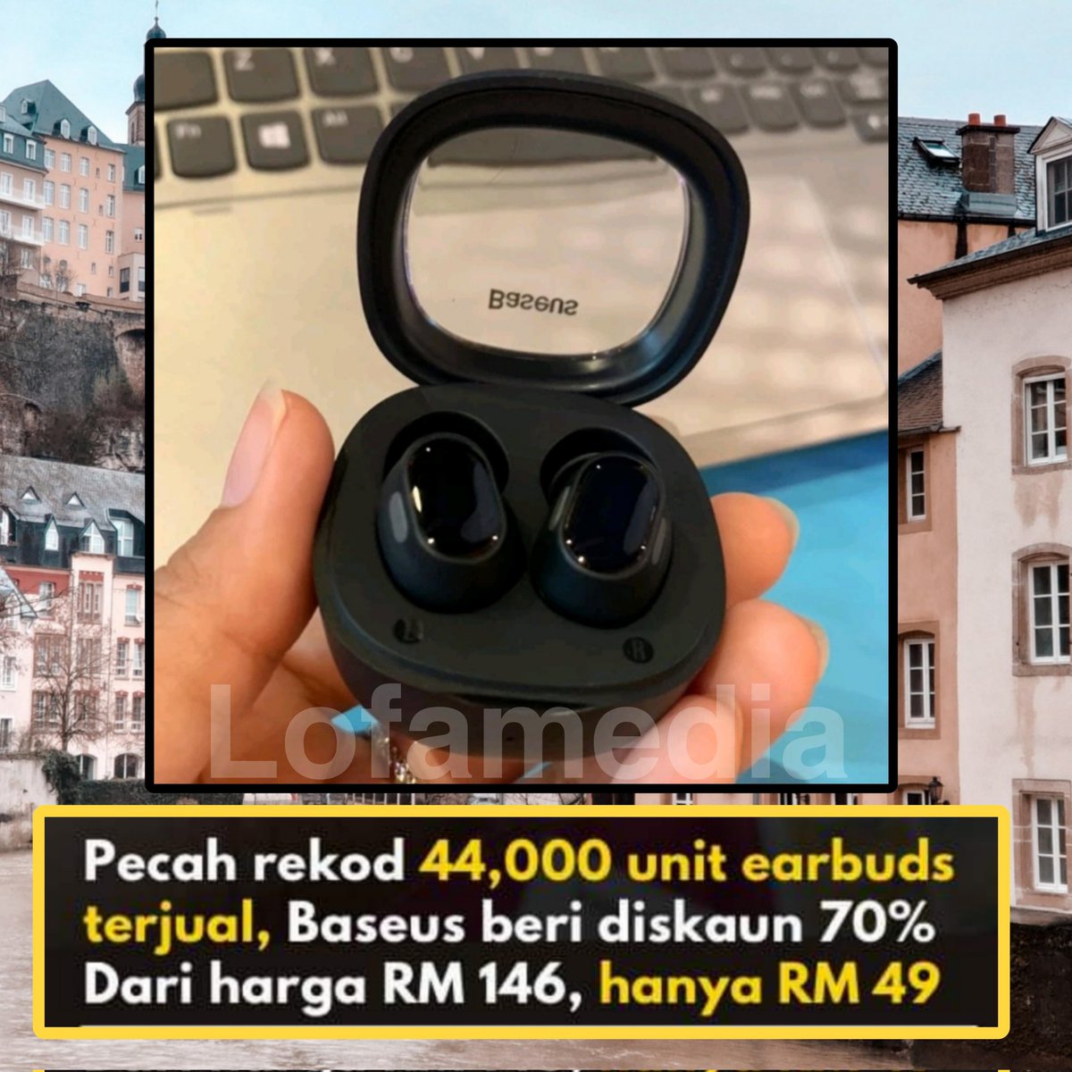 Cute je size dia 😍 yang penting guna default eq pun dah balance sound dia. Bass dia mmg perform walaupun volume baru 75% . Ngam terux earbud ni, pastikan original tau 👉 s.shopee.com.my/605y8Qu5u2