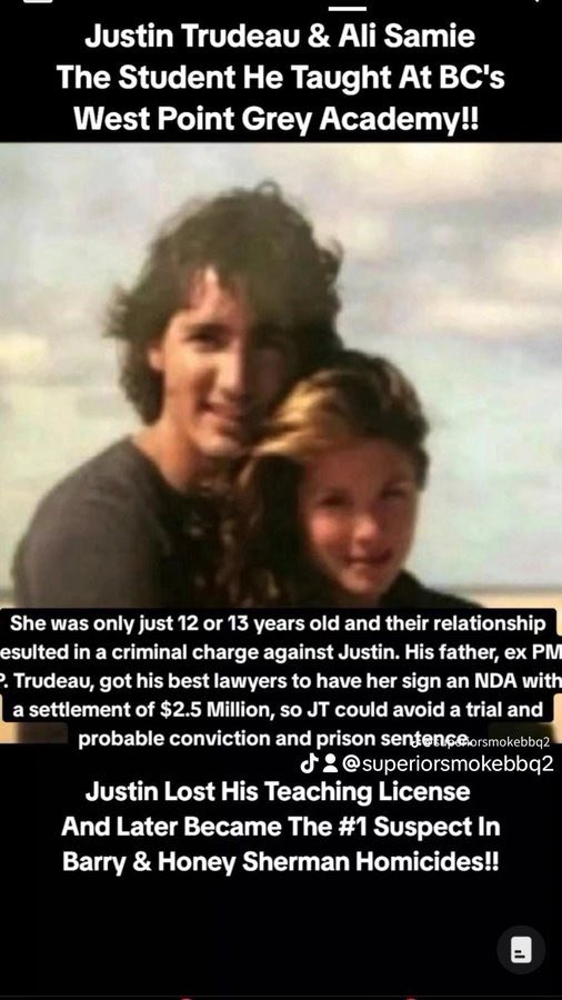 JUSTIN TRUDEAU IS A MASSIVE PEDOPHILE. That’s it. That’s the post. Pass it on.