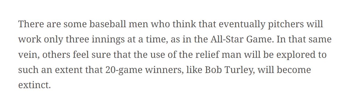 I'm reading this 1959 (!!) SI article on pitching injuries that @DSzymborski shared a while back and it is absolute wild how ahead of its time it was. 1959! vault.si.com/vault/1959/05/…