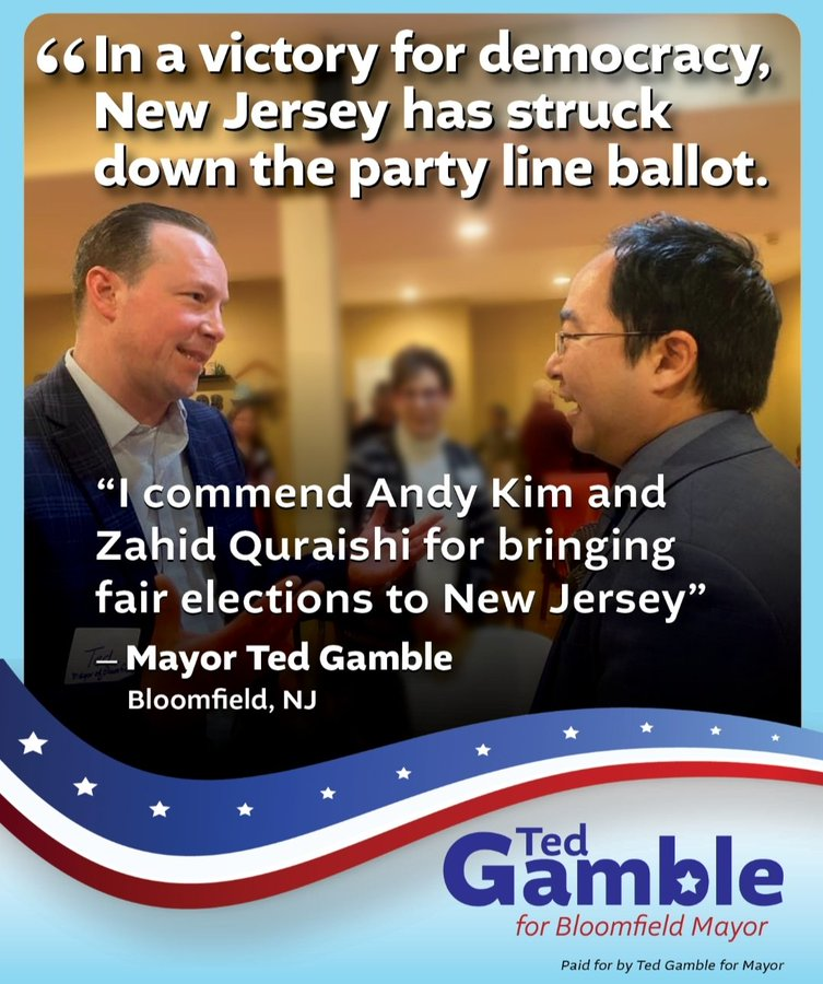 #DemVoice1 #DemCastNJ #FRESH #wtpBLUE Bloomfield, In9⃣days we'll see the results of our better ballots & having more choice than 'VOTE LINE A.' Happening in a year when the top of the ballot is President, US Senator, Congress Rep. & for the 1st time in many years, we have a