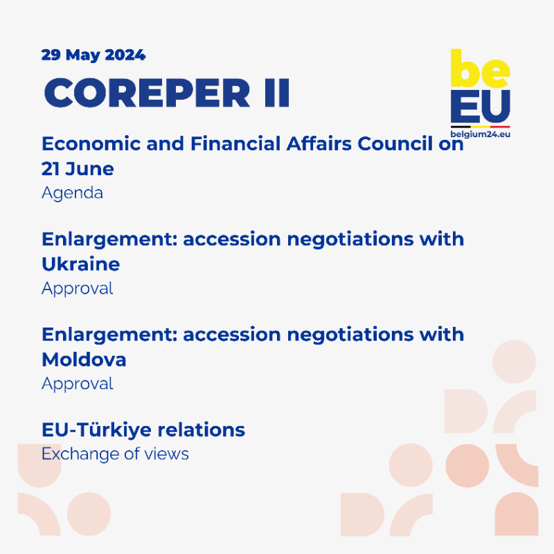 BelgiuminEU's tweet photo. This week's agenda for #COREPERI and #COREPERII.