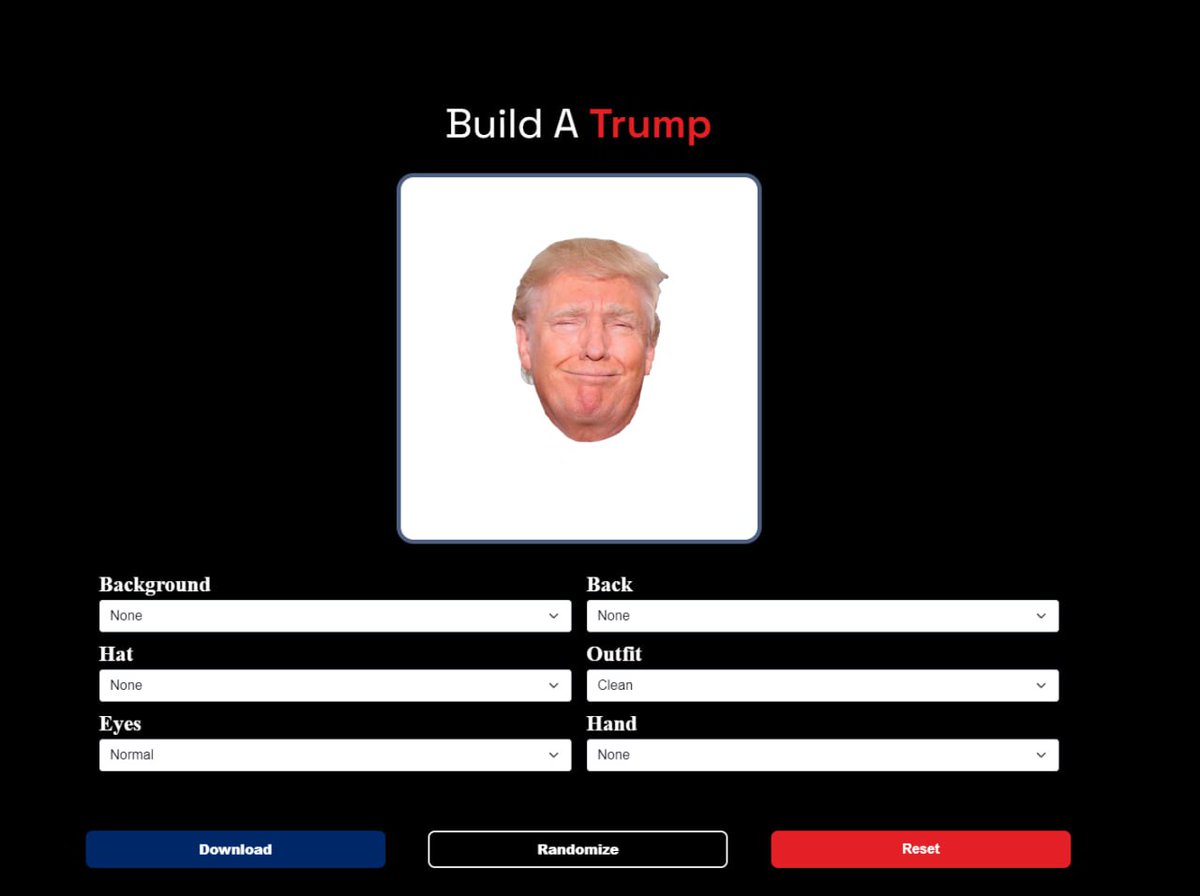 🇺🇸 Build A Trump 6 SOL Giveaway 🇺🇸 🦅The Best Trump built on from our Trump Generator wins🦅 2 SOL each to TOP 3 🏆 To enter: 🇺🇸 Like & repost 🇺🇸Be follwoing @BuildATrump 🇺🇸Post your trump from our site & tag us