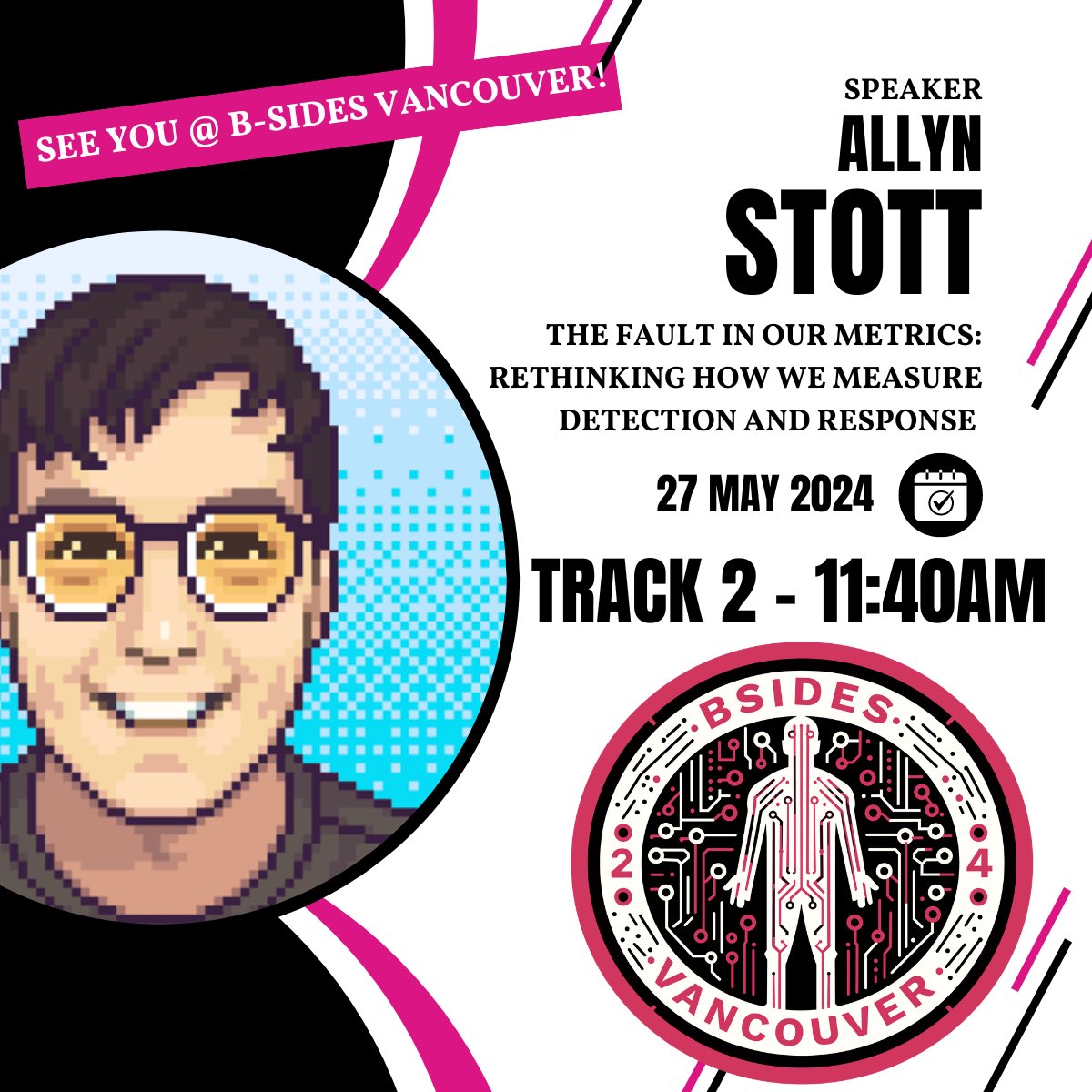Allyn (@whyallyn) on Twitter photo I’ve made a lot of mistakes… especially when it comes to metrics.
It’s time to stop updating that crummy slide deck you’ve been keeping on life support. Come learn from my mistakes <a href="/BSidesVancouver/">BSides Vancouver</a> and get some new tools to make your DnR metrics really drive improvements! I’ve made a lot of mistakes… especially when it comes to metrics.
It’s time to stop updating that crummy slide deck you’ve been keeping on life support. Come learn from my mistakes <a href="/BSidesVancouver/">BSides Vancouver</a> and get some new tools to make your DnR metrics really drive improvements!